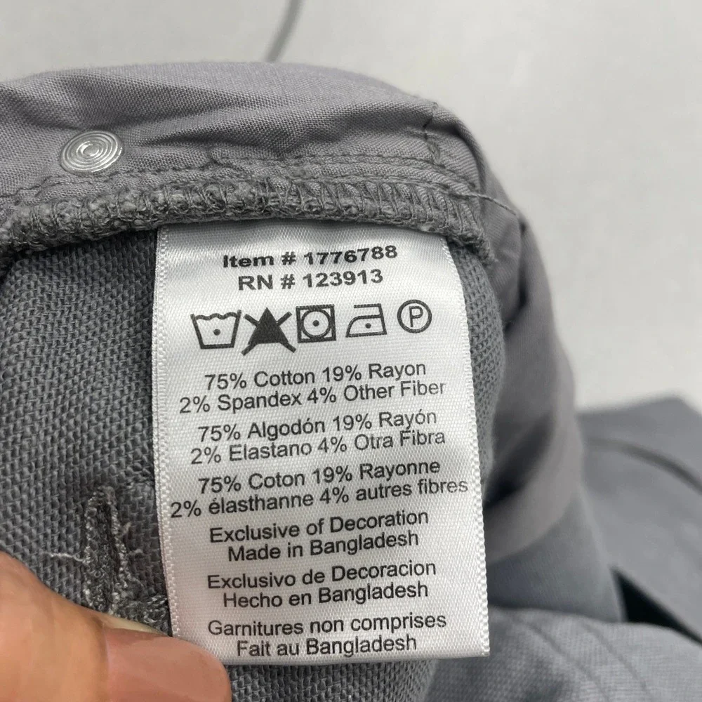NEW Jachs New York Men's Gray 32x30 Straight Fit 5 Pocket Stretch Fabric Flex